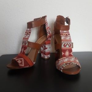 Tribal Chunky Heels